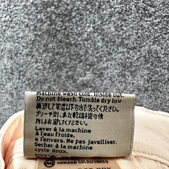 Adriano Goldschmied Tristan Tailored Trouser Pants Women 25 Pink Straight Ankle - Picture 14 of 16